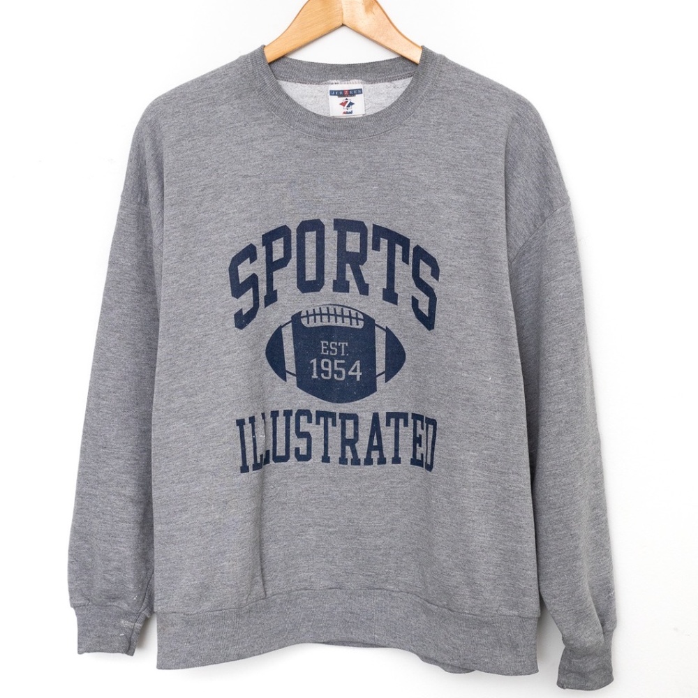 Vintage 90' Sports Illustrated Magazine Promo Gray Crew Neck Sweatshirt